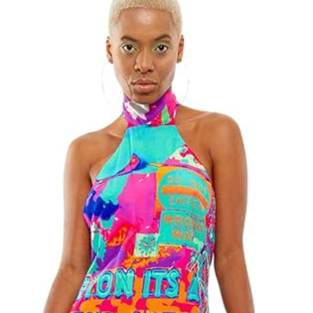 CHAOUICHE Womens Passaro Dress 2XL